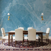 Cerulean Veined Stone Wall Mural