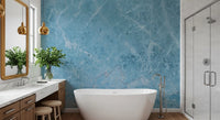 Azure Marble Vein Texture Wall Mural