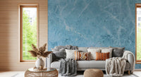 Azure Marble Vein Texture Wall Mural