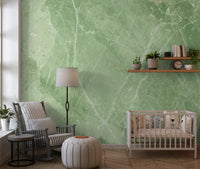 Sage Green Veined Marble Stone Wall Mural