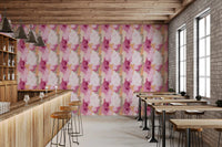 Contemporary Blush and Rose Paint Layers Wallpaper⁠