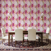 Contemporary Blush and Rose Paint Layers Wallpaper⁠