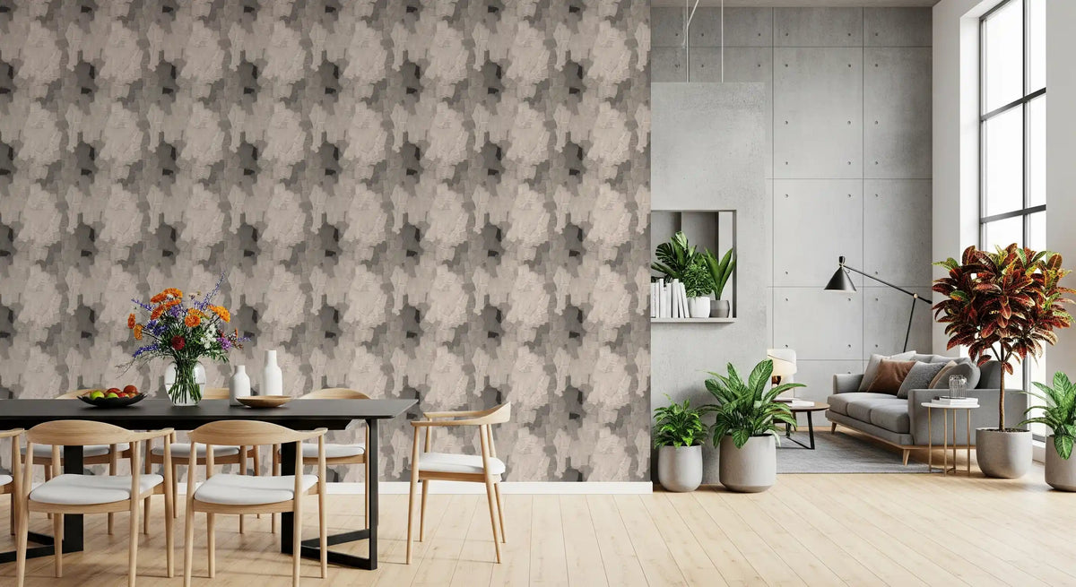 Neutral Impasto Layered Strokes Wallpaper⁠