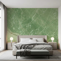 Verdant Marble Surface Wall Mural