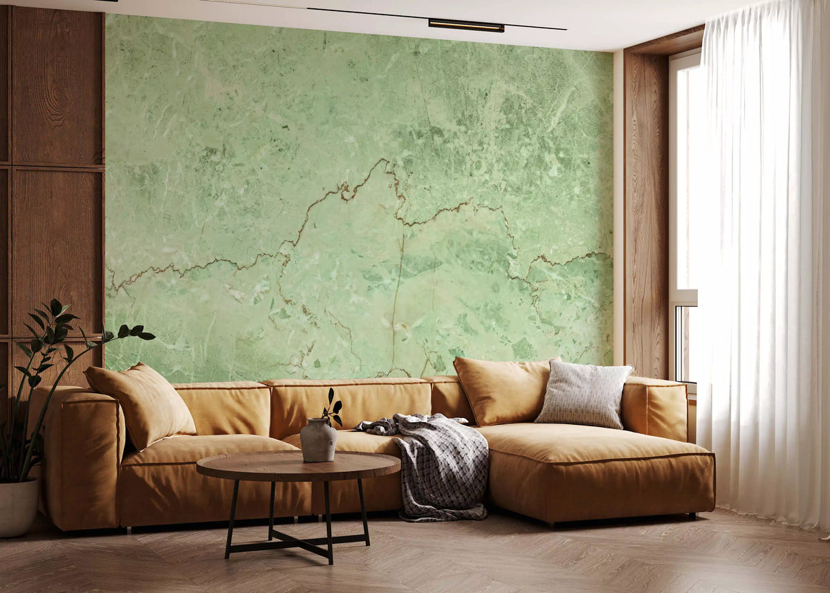 Sage Marble Vein Texture Wall Mural