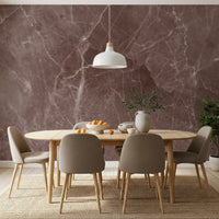 Rustic Earthy Brown Stone Slab Wall Mural