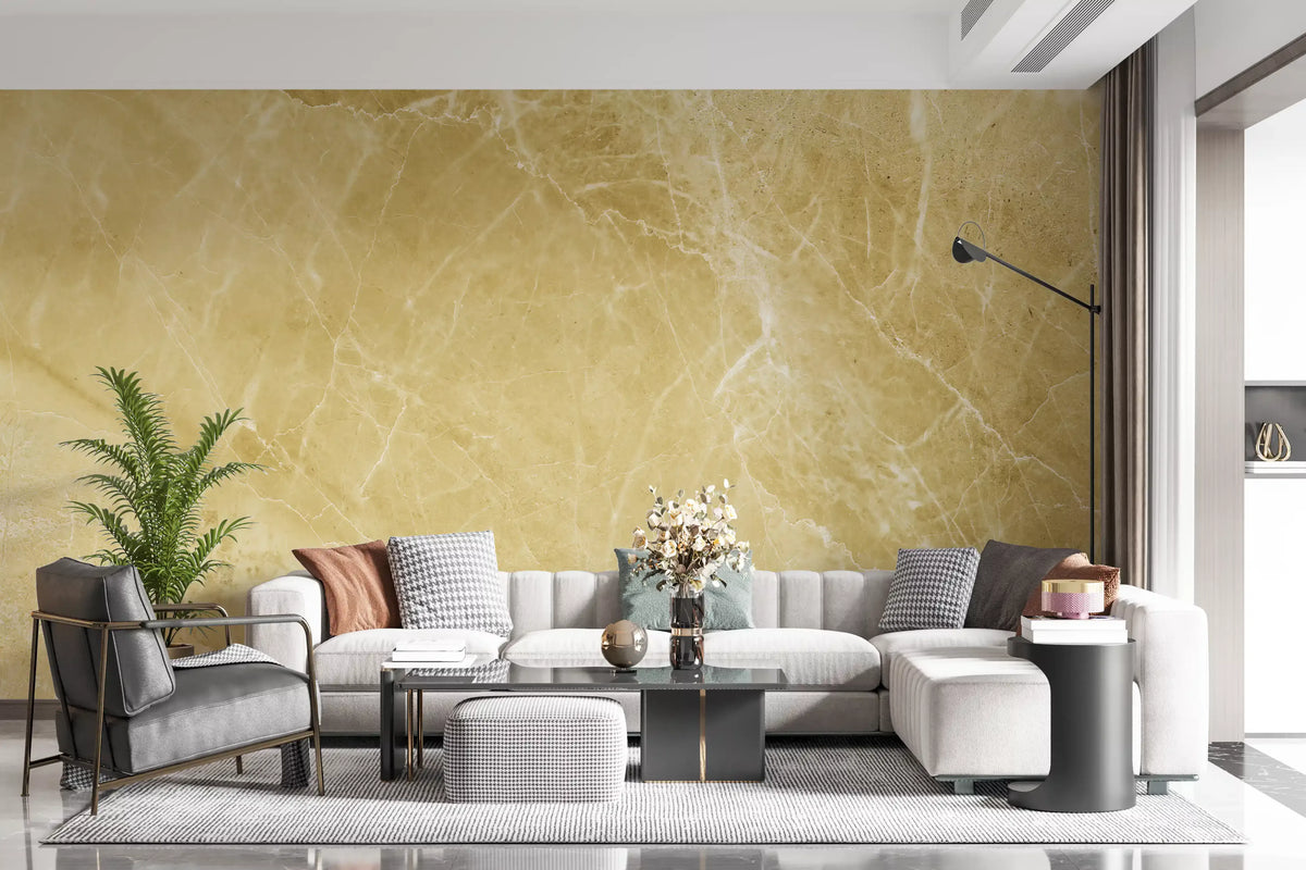 Golden Sand Marble Vein Wall Mural