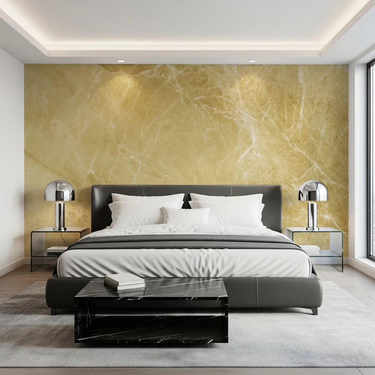 Golden Sand Marble Vein Wall Mural