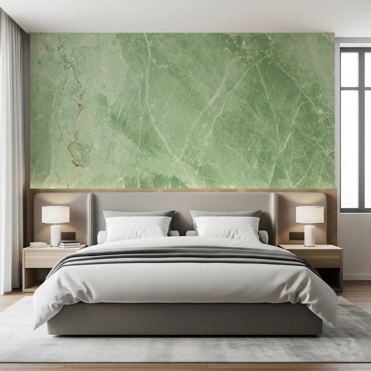 Emerald Stone Vein Texture Wall Mural