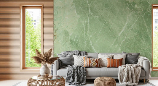 Emerald Stone Vein Texture Wall Mural