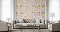 Cream Mustard Abstract Shapes Wallpaper Mid Century Wallpaper⁠