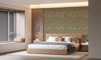 Sage Green Abstract Shapes Wallpaper Mid Century Wallpaper⁠