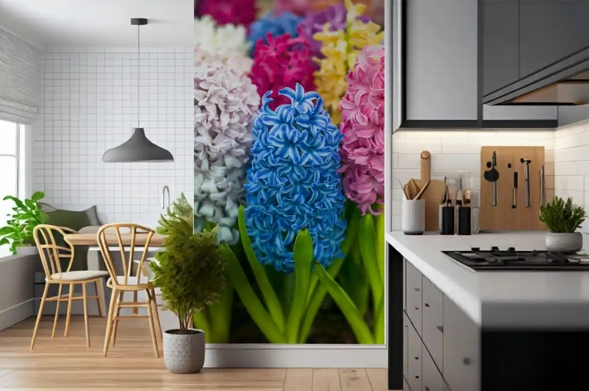 Hyacinth Petal Abstraction Wall Mural
