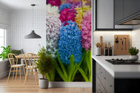 Hyacinth Petal Abstraction Wall Mural