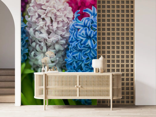 Hyacinth Petal Abstraction Wall Mural