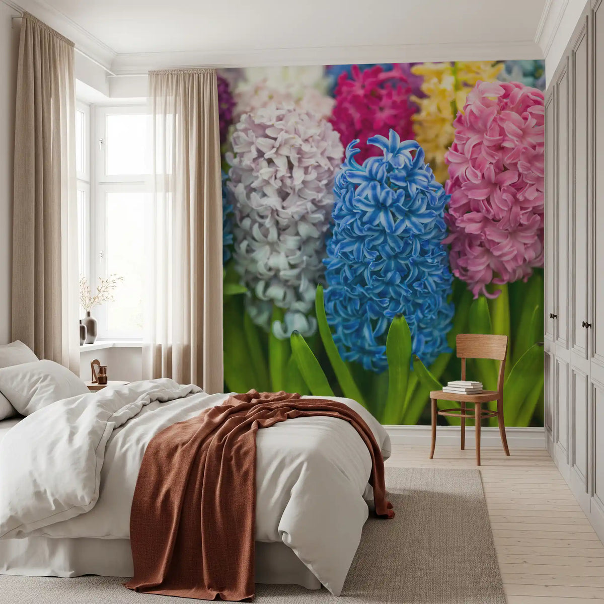 Hyacinth Petal Abstraction Wall Mural