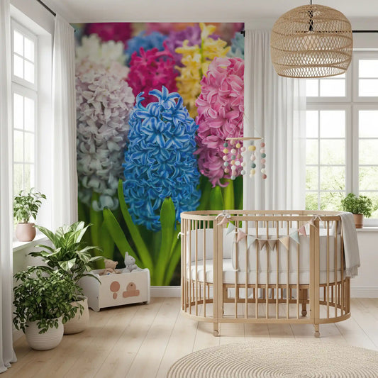 Hyacinth Petal Abstraction Wall Mural