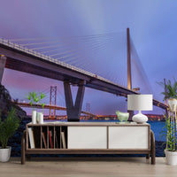 Forth Bridge Dusk Architecture Wall Mural