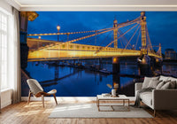 Riverside Twilight Architecture Wall Mural