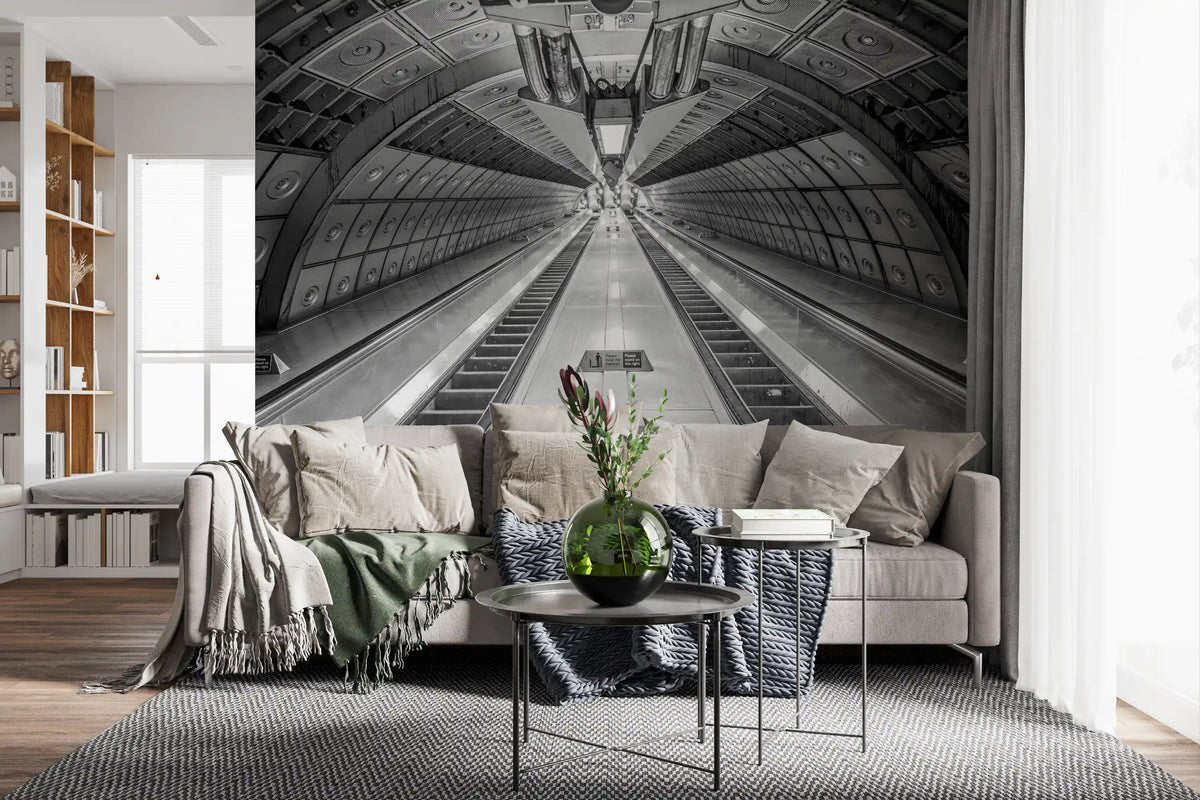 Geometric Transit Perspective Wall Mural