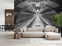Geometric Transit Perspective Wall Mural