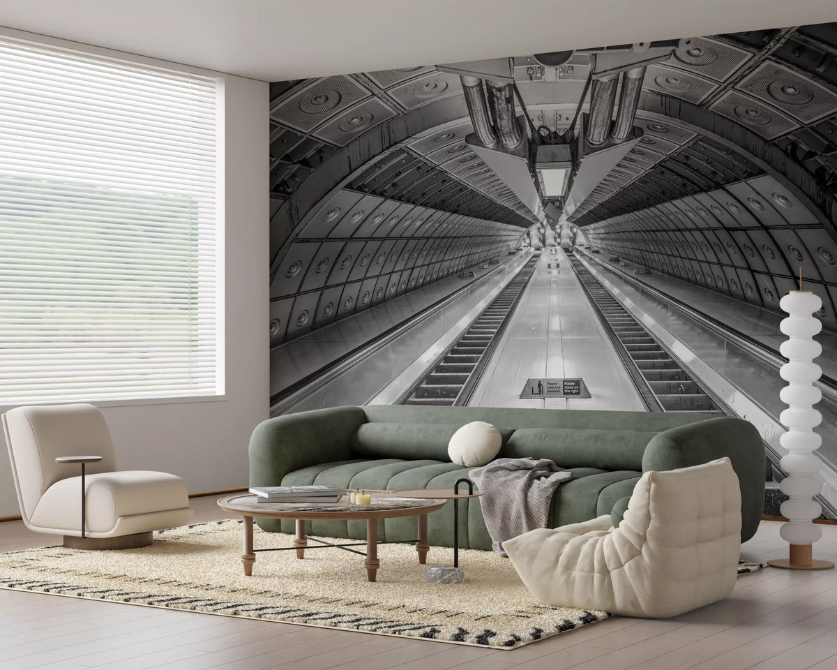 Geometric Transit Perspective Wall Mural