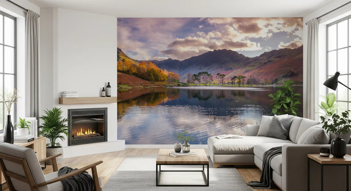 Serene Highland Reflections Wall Mural