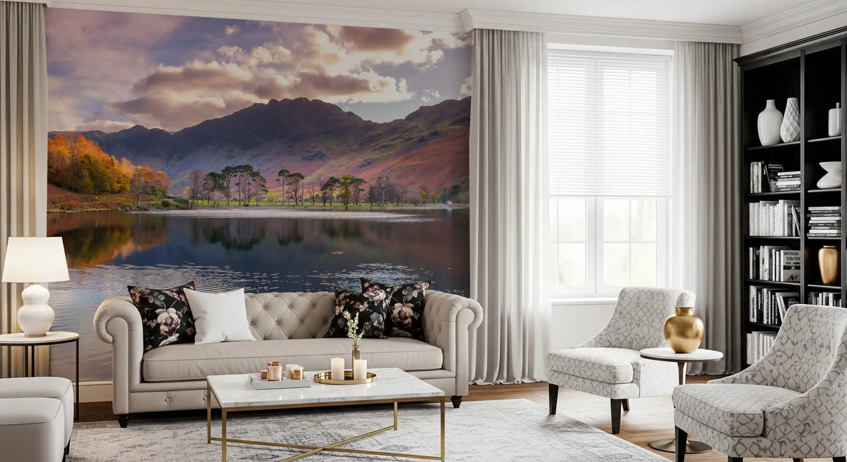Serene Highland Reflections Wall Mural