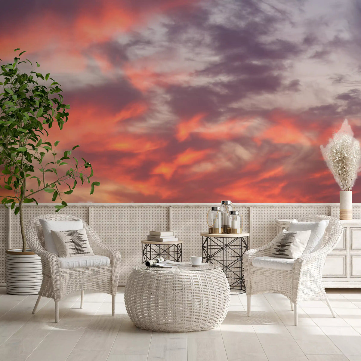 Abstract Evening Glow Wall Mural