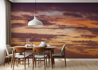 Fiery Sunset Horizon Wall Mural