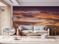Fiery Sunset Horizon Wall Mural