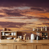 Fiery Sunset Horizon Wall Mural
