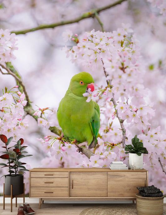 Avian Floral Sanctuary Wall Mural