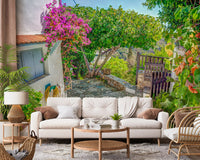 Sun-Drenched Coastal Terrace Wall Mural