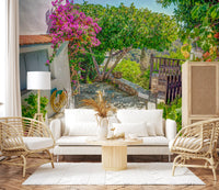 Sun-Drenched Coastal Terrace Wall Mural