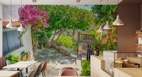 Sun-Drenched Coastal Terrace Wall Mural