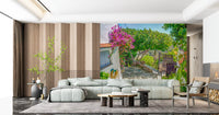 Sun-Drenched Coastal Terrace Wall Mural