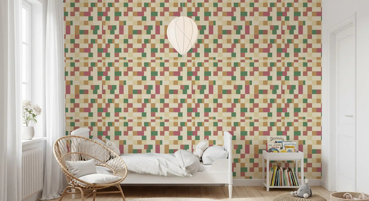 Abstract Block Mosaic Wallpaper⁠