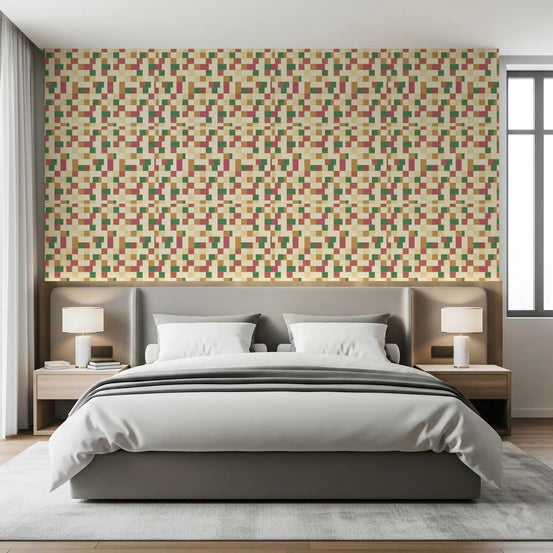 Abstract Block Mosaic Wallpaper⁠