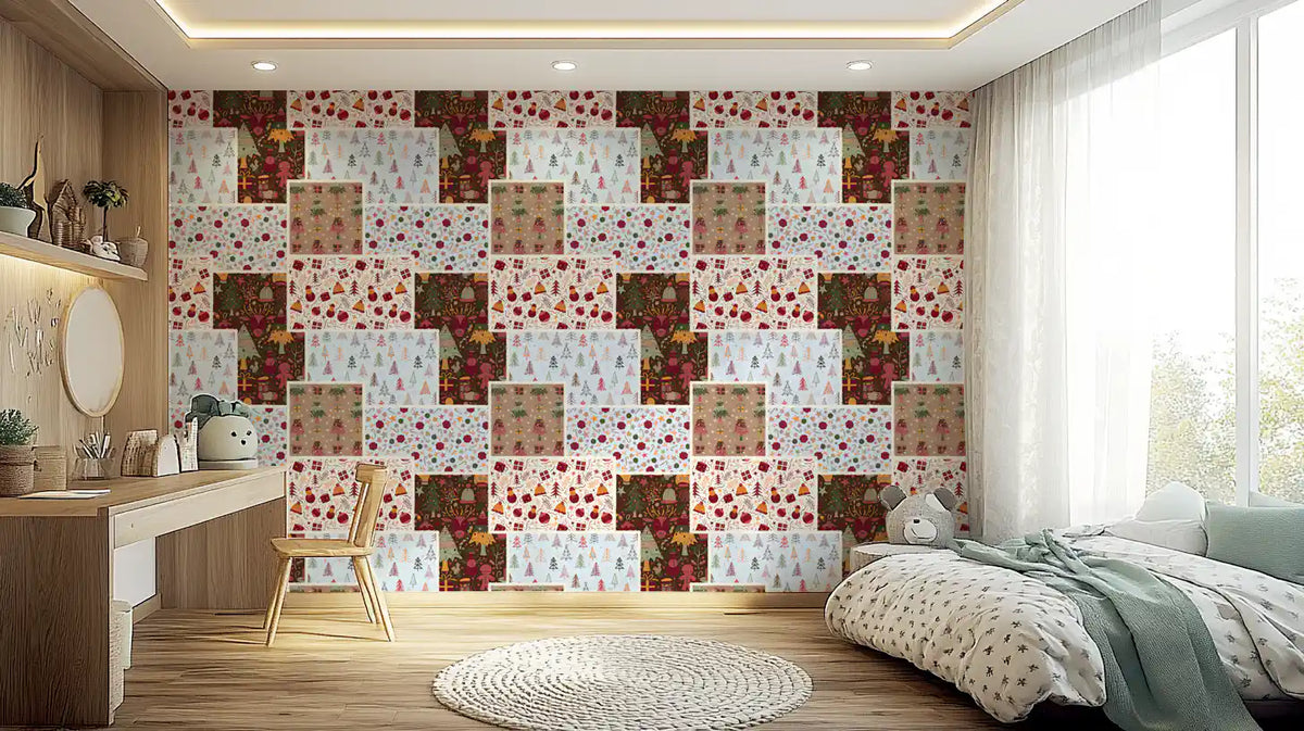 Country Christmas Patch Wallpaper⁠