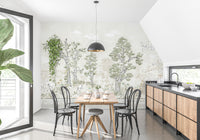 Watercolor Tress Wallpaper Murals - Giffywalls