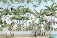 Jungle Adventure Animals Wallpaper Mural - Giffywalls