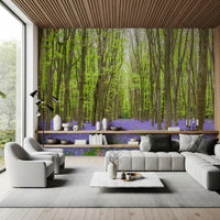 Springtime Woodland Floral Path Wall Mural