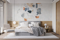 Elegant artful echoes mural for rooms