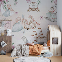 Enchanting storybook adventure mural for creative spaces