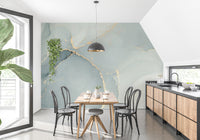 Grey Alcohol Ink Art Wallpaper Mural - Giffywalls