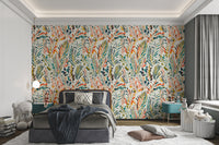 Botanical Fiesta Wallpaper Mural - Giffywalls