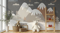Kids Room Bear Snow Wallpaper Murals - Giffywalls