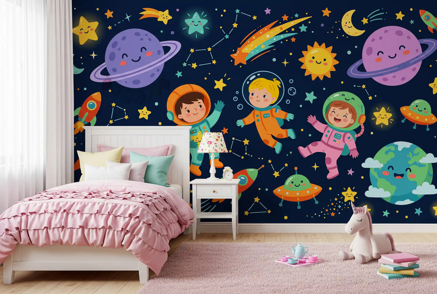 Little Astronauts Space Adventure Wall Mural