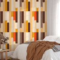 Retro mural with classic color combinations
